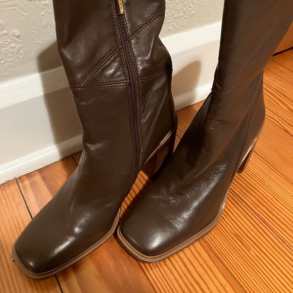 Franco Sarto Stevie brown mid calf boots - Picture 5 of 8
